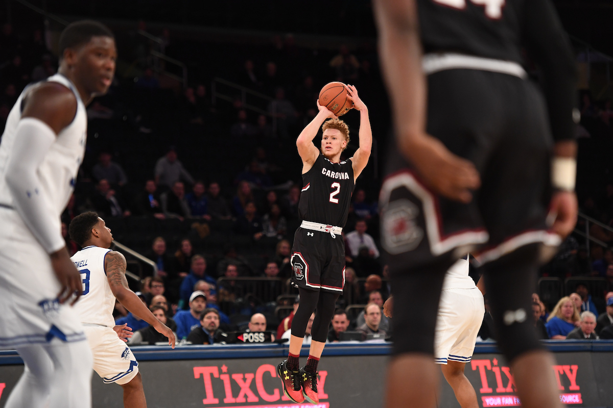 No. 16/15 Gamecocks Downed In MSG Battle, 67-64, By Seton Hall