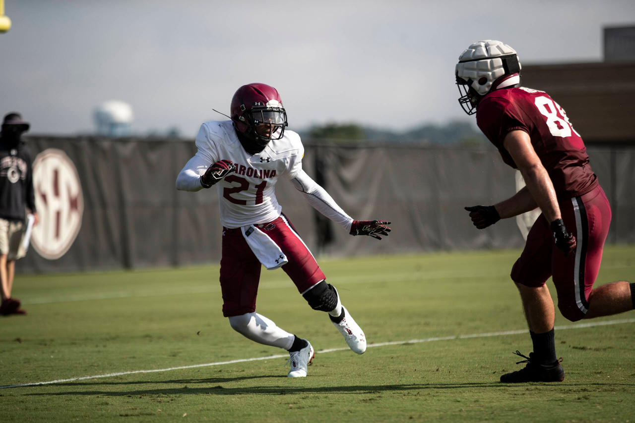 Shilo Sanders (21) | Tuesday, Sept. 1, 2020 | Ken & Cyndi Long Football Operations Center | Columbia, S.C. | Photos by South Carolina Athletics