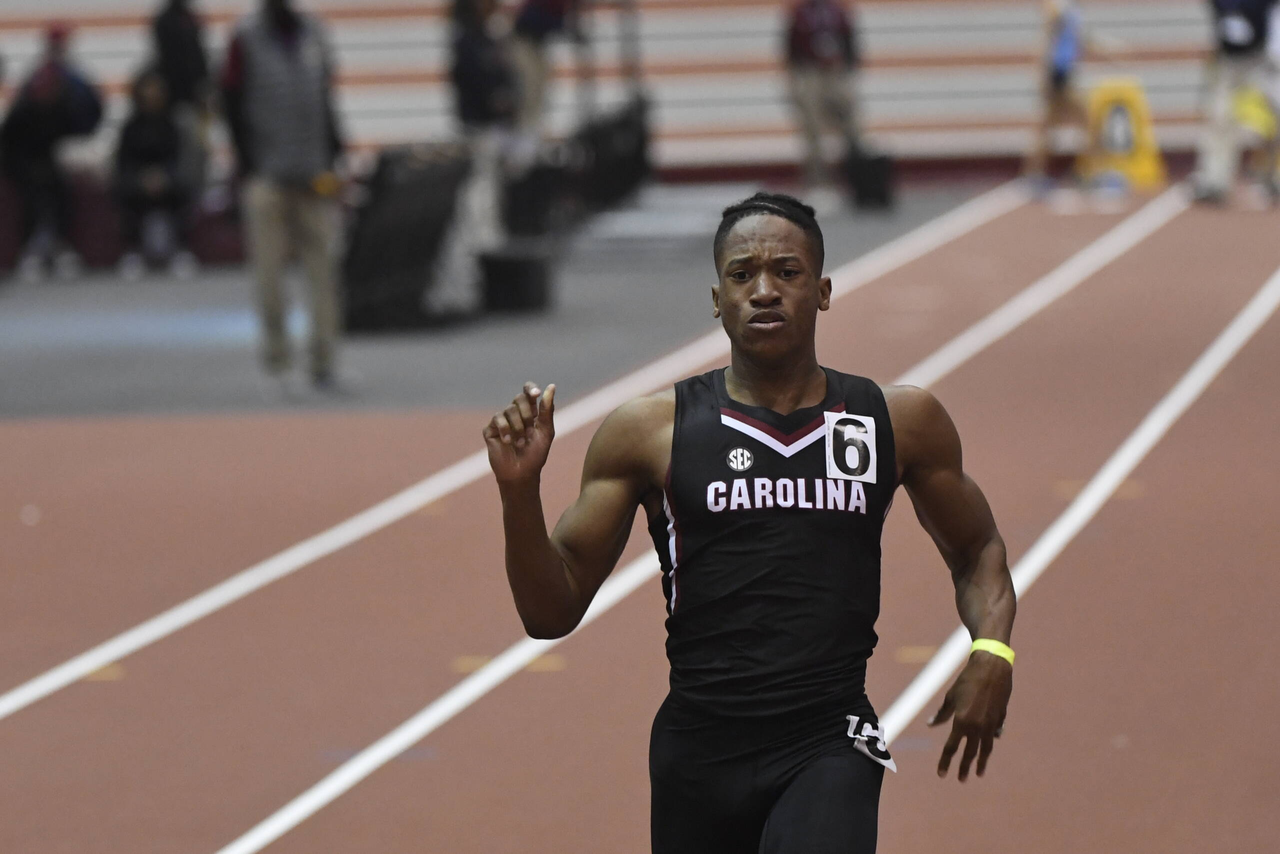 Evan Miller in action at the Gamecock Inaugural | Jan. 19, 2019 | Photo by Allen Sharpe