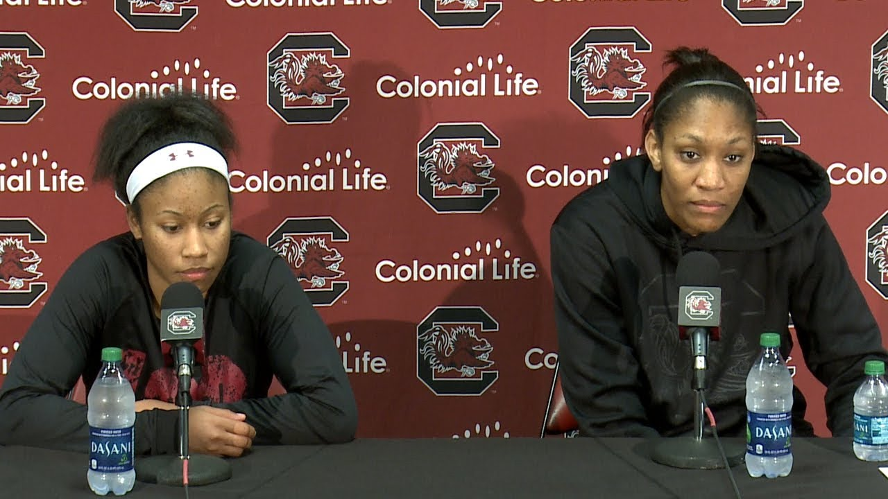 POST-GAME: Tyasha Harris, A'ja Wilson on College of Charleston — 12/5/17