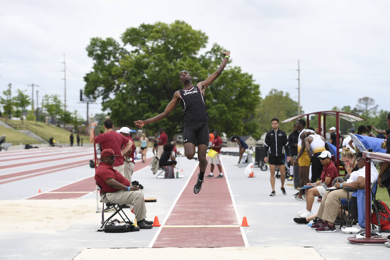 Tyler Jones in action at the 2019 Gamecock Invitational | April 13, 2019 | Photo by Allen Sharpe