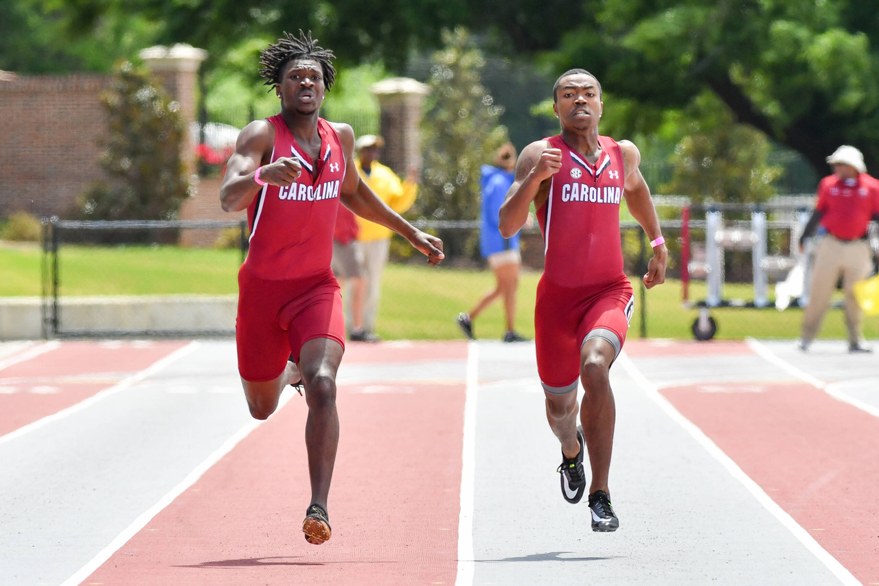Jeremiah Talbert and Jordan Sessom in action at the 2019 USC Outdoor Open | Photo by Wes Wilson | April 20, 2019