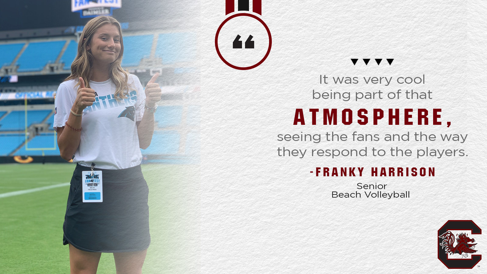 NFL Internship Provides Unique Experiences for Beach Volleyball's Harrison