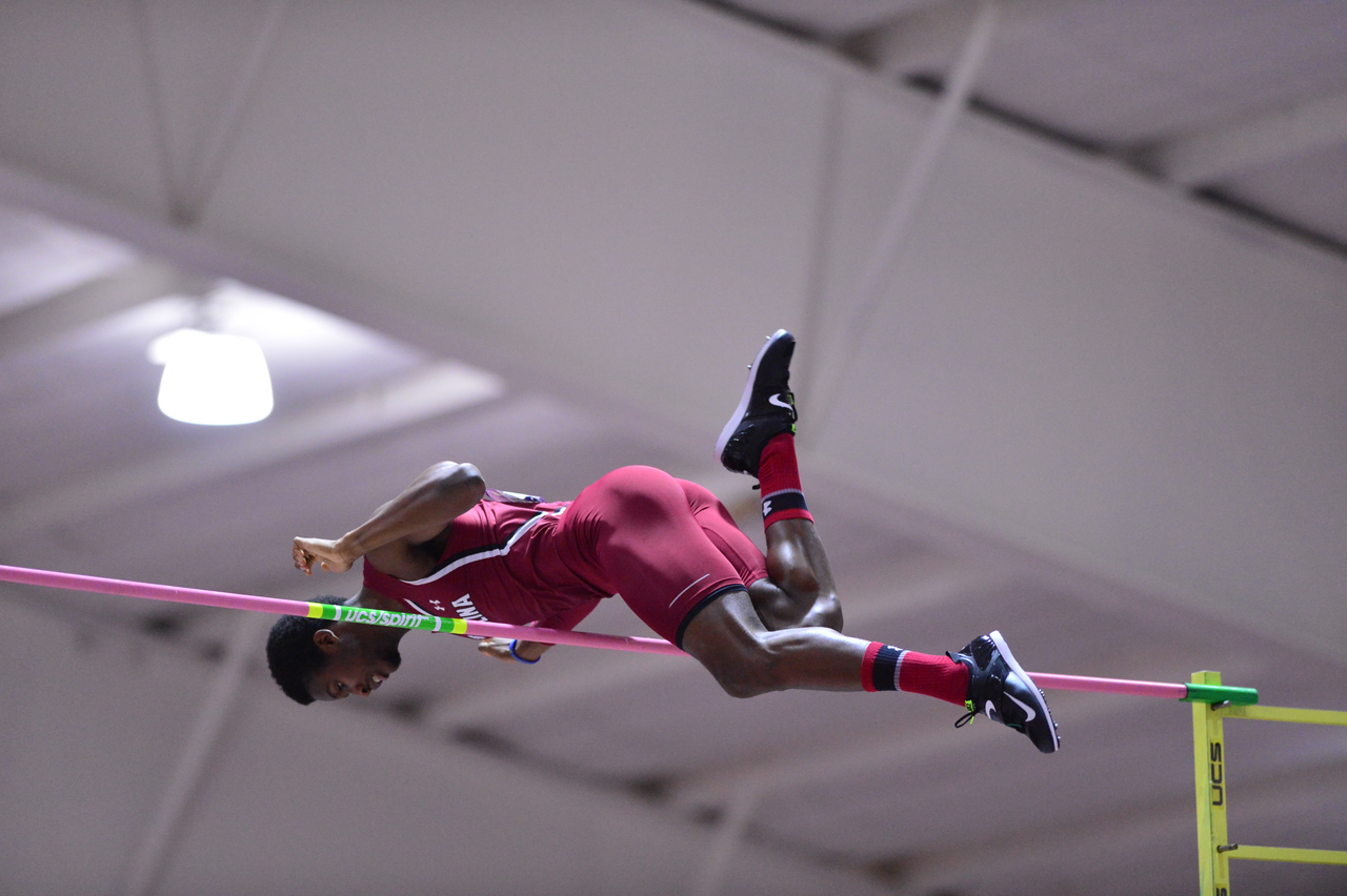Armand Woodley in action at the SEC Championships | Feb. 22-23 | Photo by Gunnar Rathbun