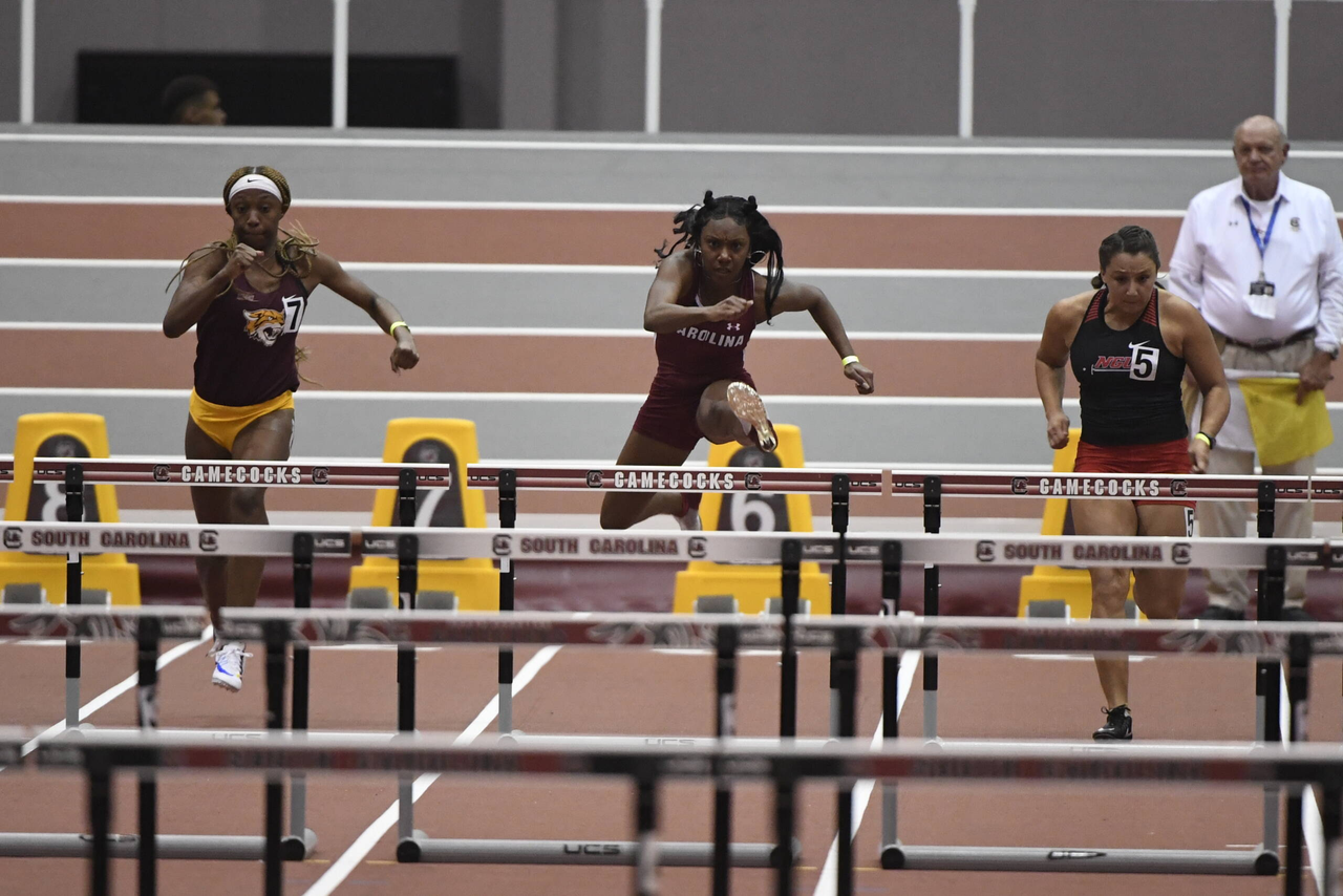 Milan Parks in action at the Gamecock Inaugural | Jan. 18, 2019 | Photo by Allen Sharpe