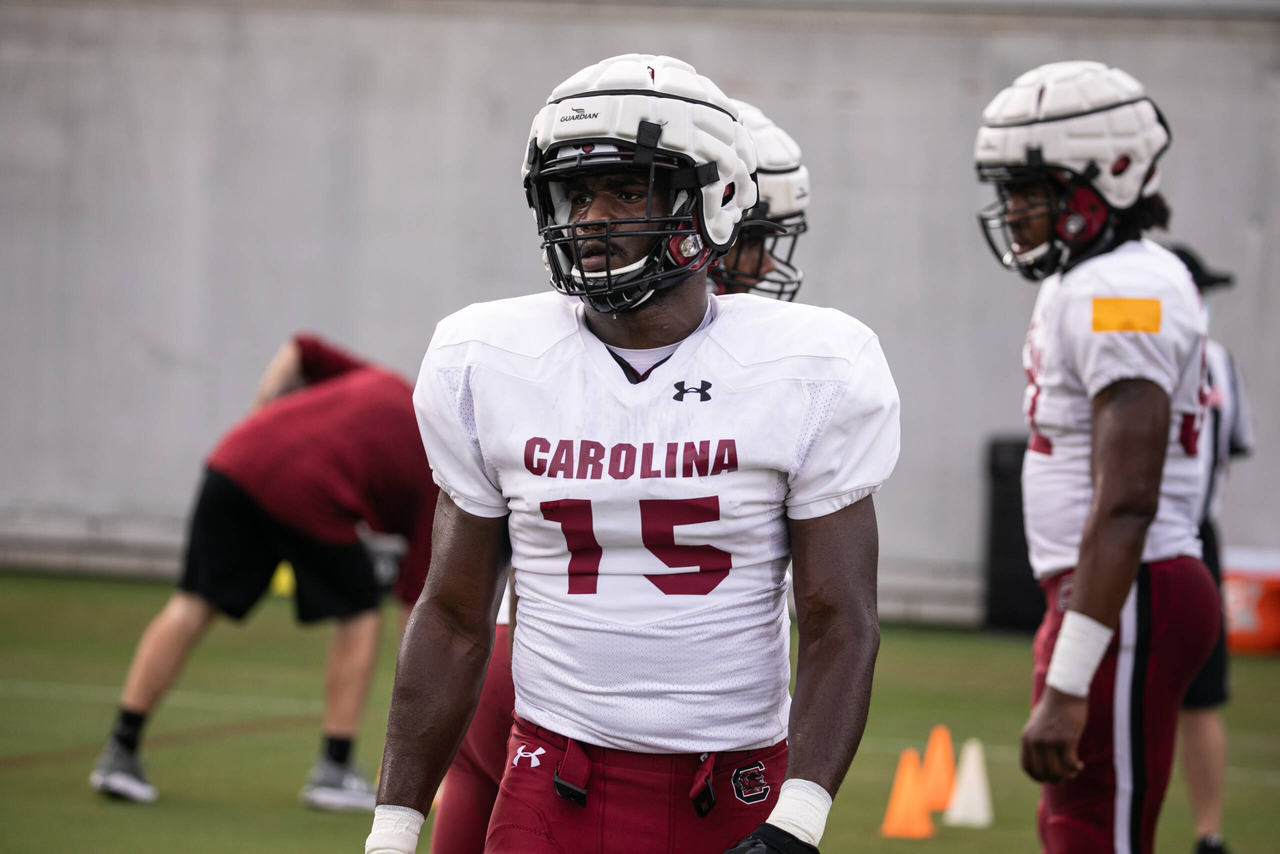 Aaron Sterling (15) | Monday, Aug. 24, 2020 | Ken & Cyndi Long Football Operations Center | Columbia, S.C. | Photos by South Carolina Athletics