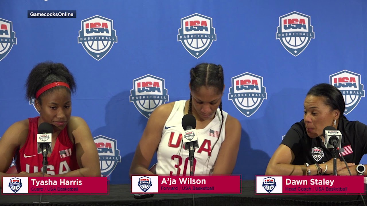 USA Basketball - Dawn Staley & Players Speak With Media Following Scrimmage