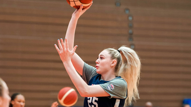 Chloe Kitts shoots at USA Basketball U19 World Cup Team Trials, 5/14/23