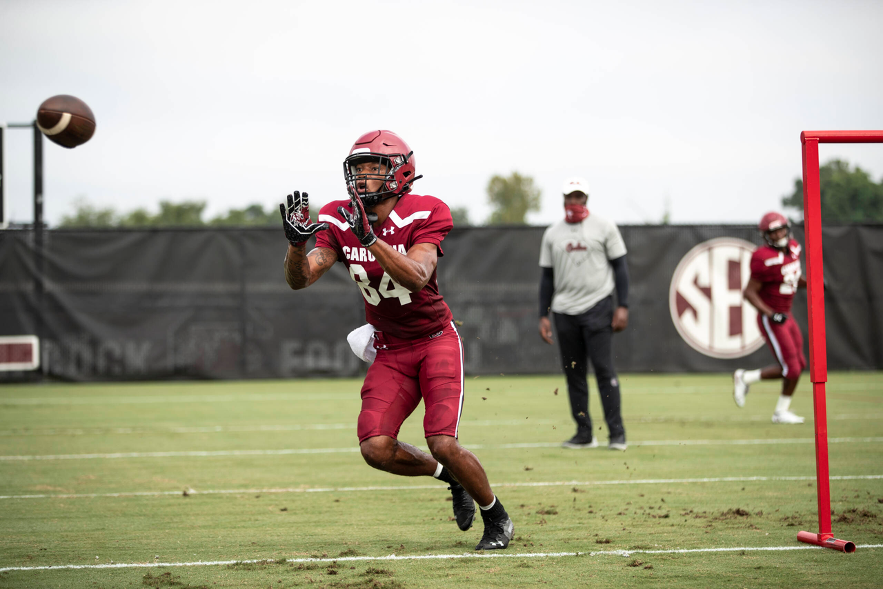 Rico Powers (84) | Tuesday, Sept. 1, 2020 | Ken & Cyndi Long Football Operations Center | Columbia, S.C. | Photos by South Carolina Athletics