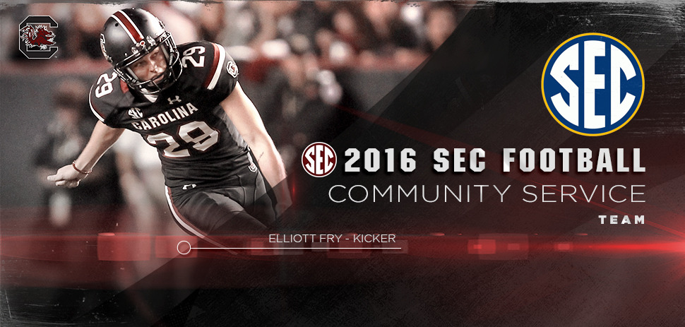 Fry Named to 2016 SEC Community Service Team