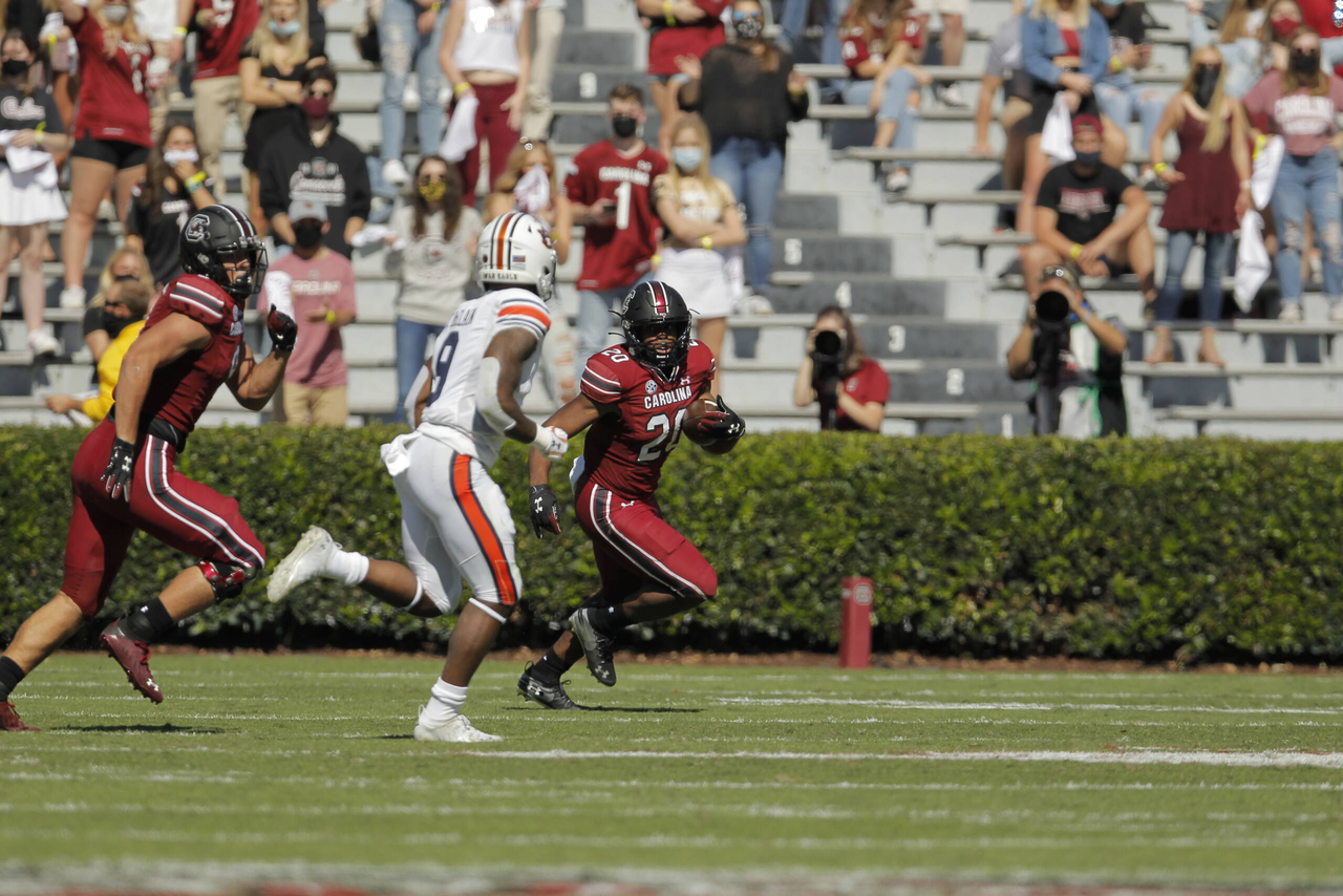 Kevin Harris vs Auburn, 10/17/2020, Williams-Brice Stadium, Photos by Travis Bell