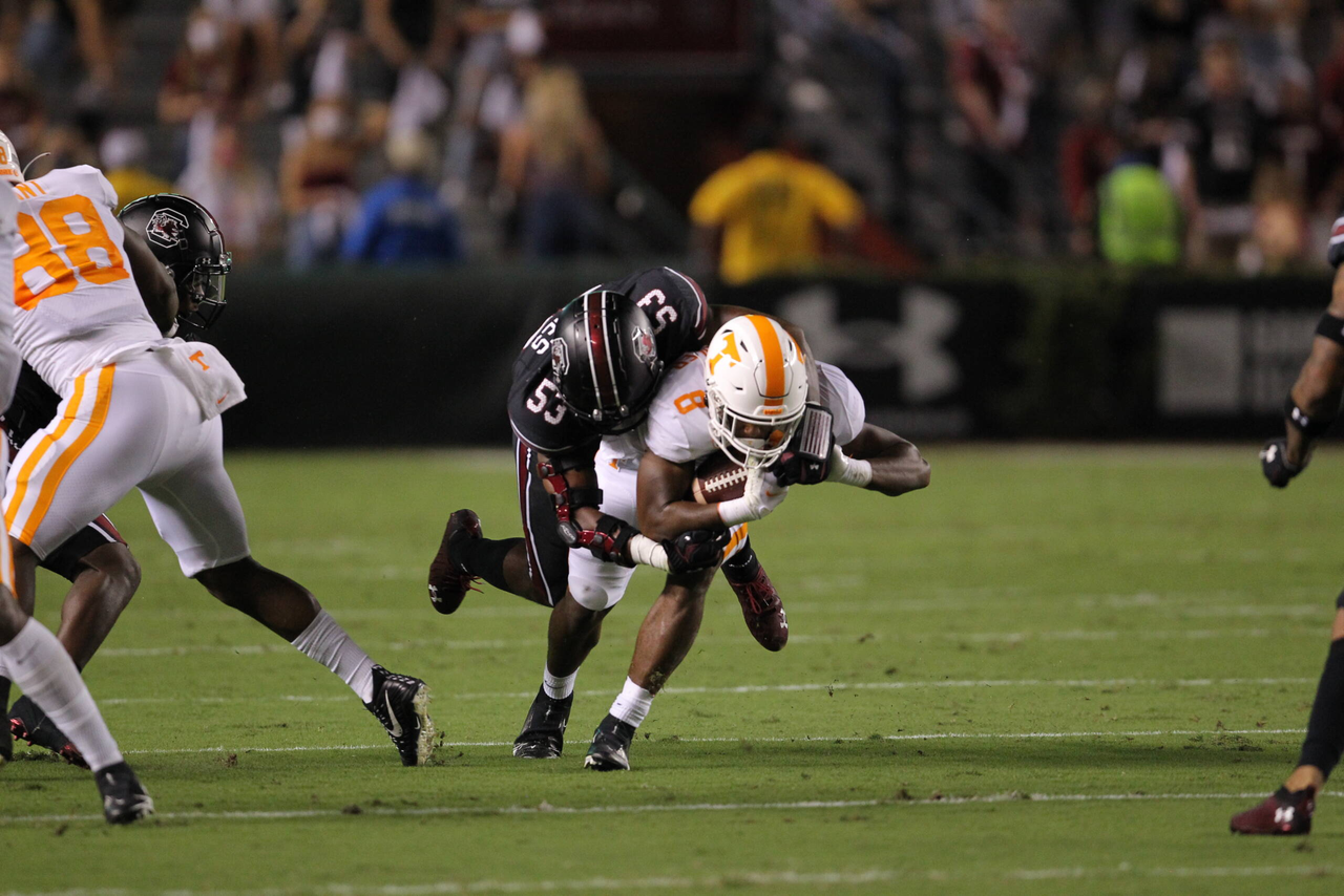 Ernest Jones (53)  | Saturday, Sept. 26, 2020 | Williams-Brice Stadium | Columbia, S.C. | Photos by Travis Bell