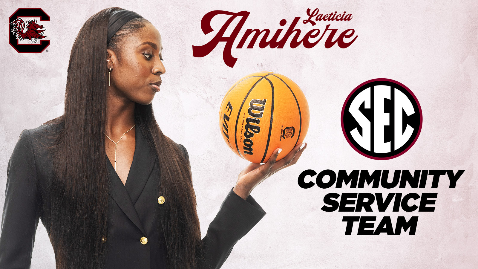Amihere Named to SEC Community Service Team