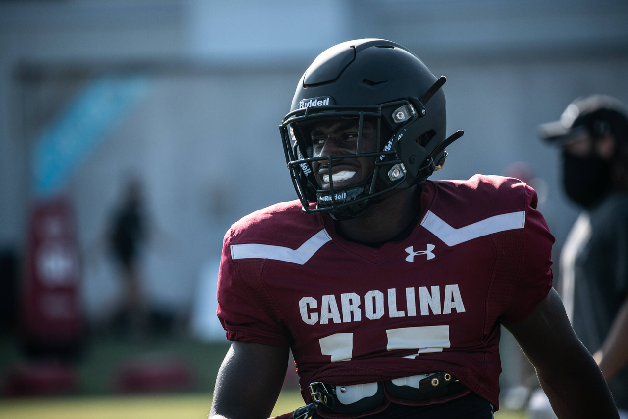 Xavier Legette (17) | Tuesday, Sept. 8, 2020 | Ken & Cyndi Long Football Operations Center | Columbia, S.C. | Photos by South Carolina Athletics