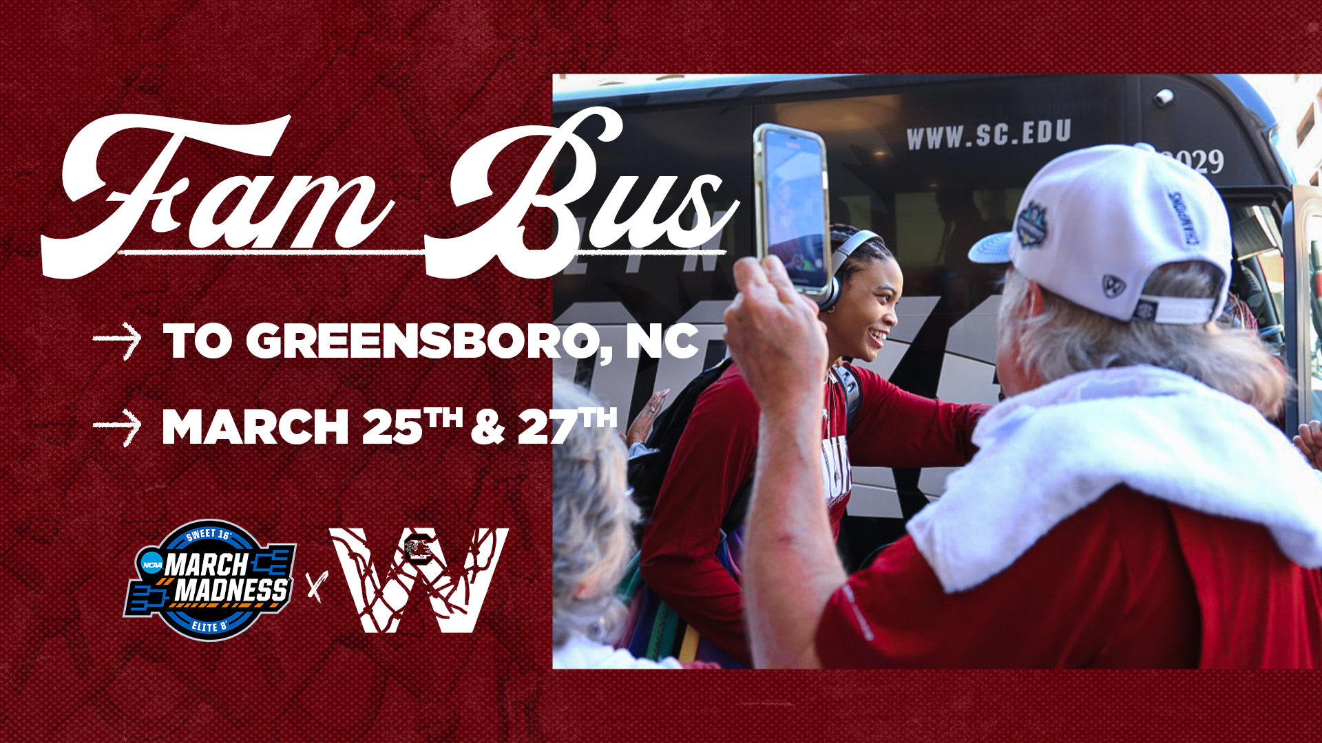 FAM Bus Trip and Ticket Info for NCAA Greensboro Regional