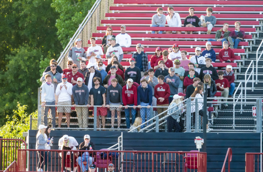 South Carolina Gamecocks students cheer their team against the Arkansas Razorbacks.