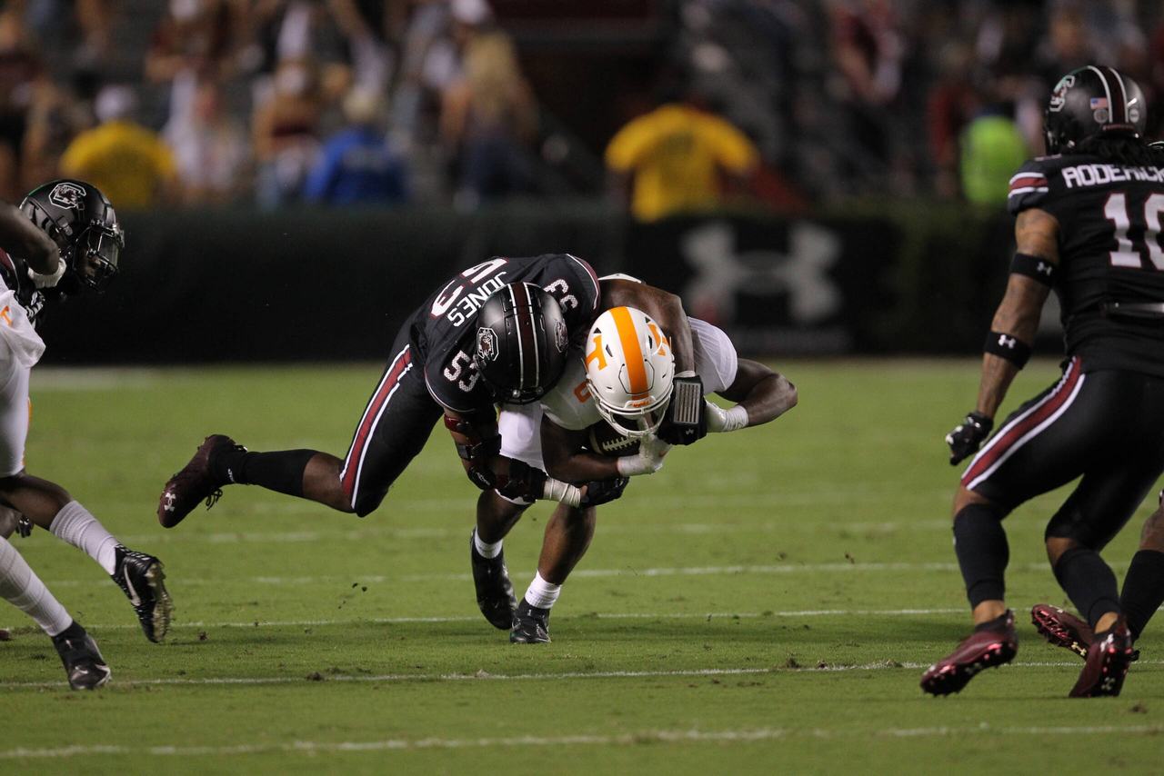 Ernest Jones (53)  | Saturday, Sept. 26, 2020 | Williams-Brice Stadium | Columbia, S.C. | Photos by Travis Bell