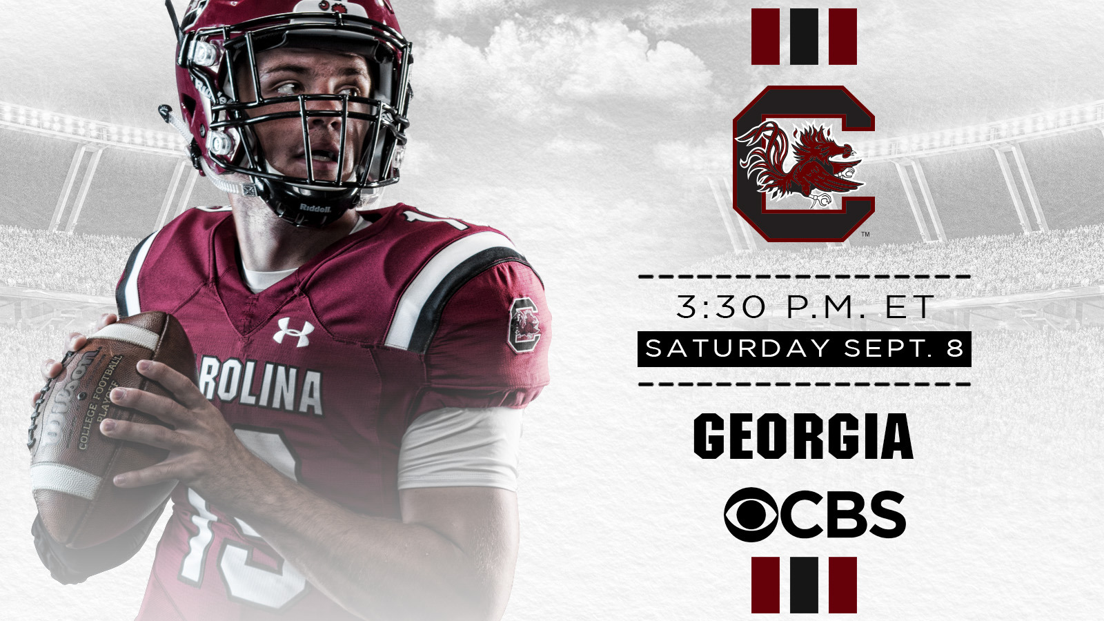 Carolina-Georgia Game Set for 3:30 p.m. on CBS