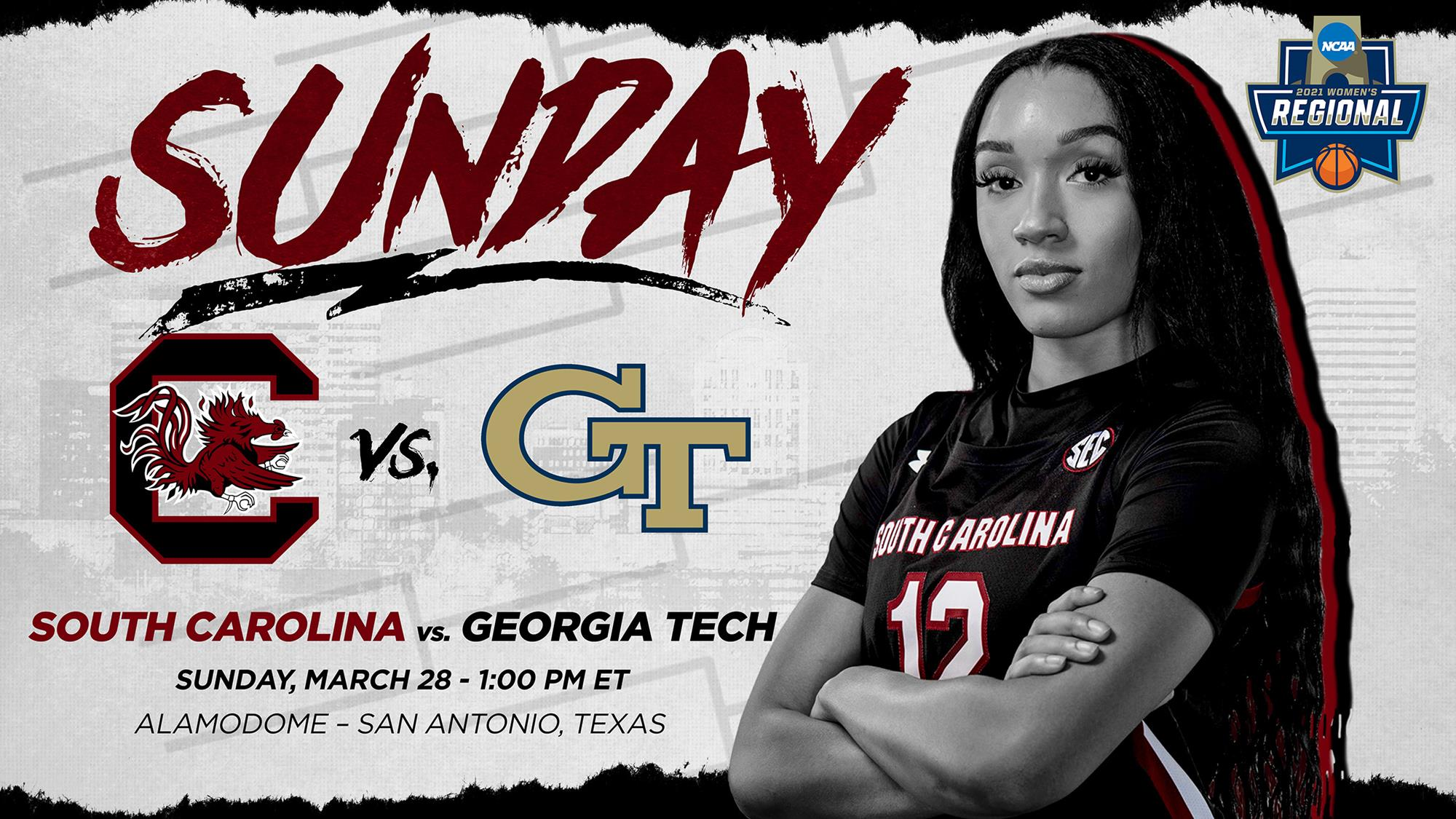 Gamecocks in Sweet 16 Sunday vs. Georgia Tech