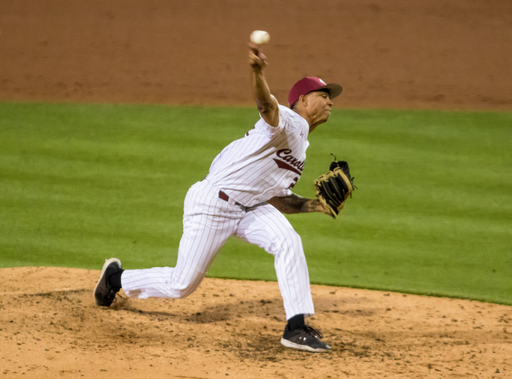 South Carolina Gamecocks pitcher Andrew Peters (20) pitches against the Tennessee Volunteers.