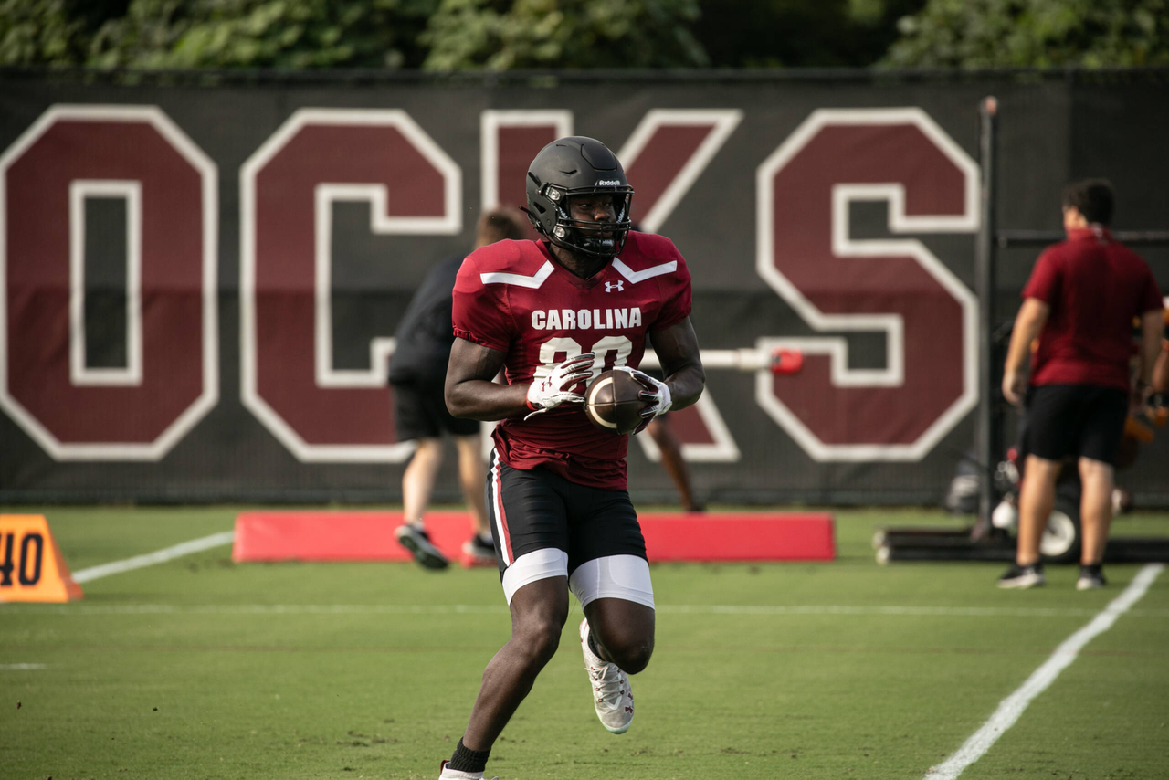 Keveon Mullins (80) | Tuesday, Sept. 15, 2020 | Ken & Cyndi Long Football Operations Center | Columbia, S.C. | Photos by South Carolina Athletics