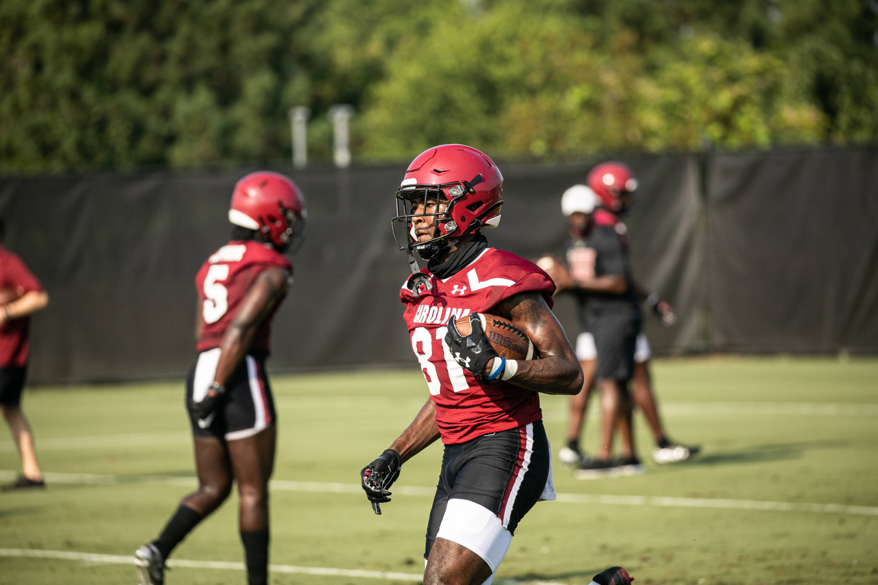 Jalen Brooks (81) Wednesday, Aug. 19, 2020 | Ken & Cyndi Long Football Operations Center | Columbia, S.C. | Photos by South Carolina Athletics