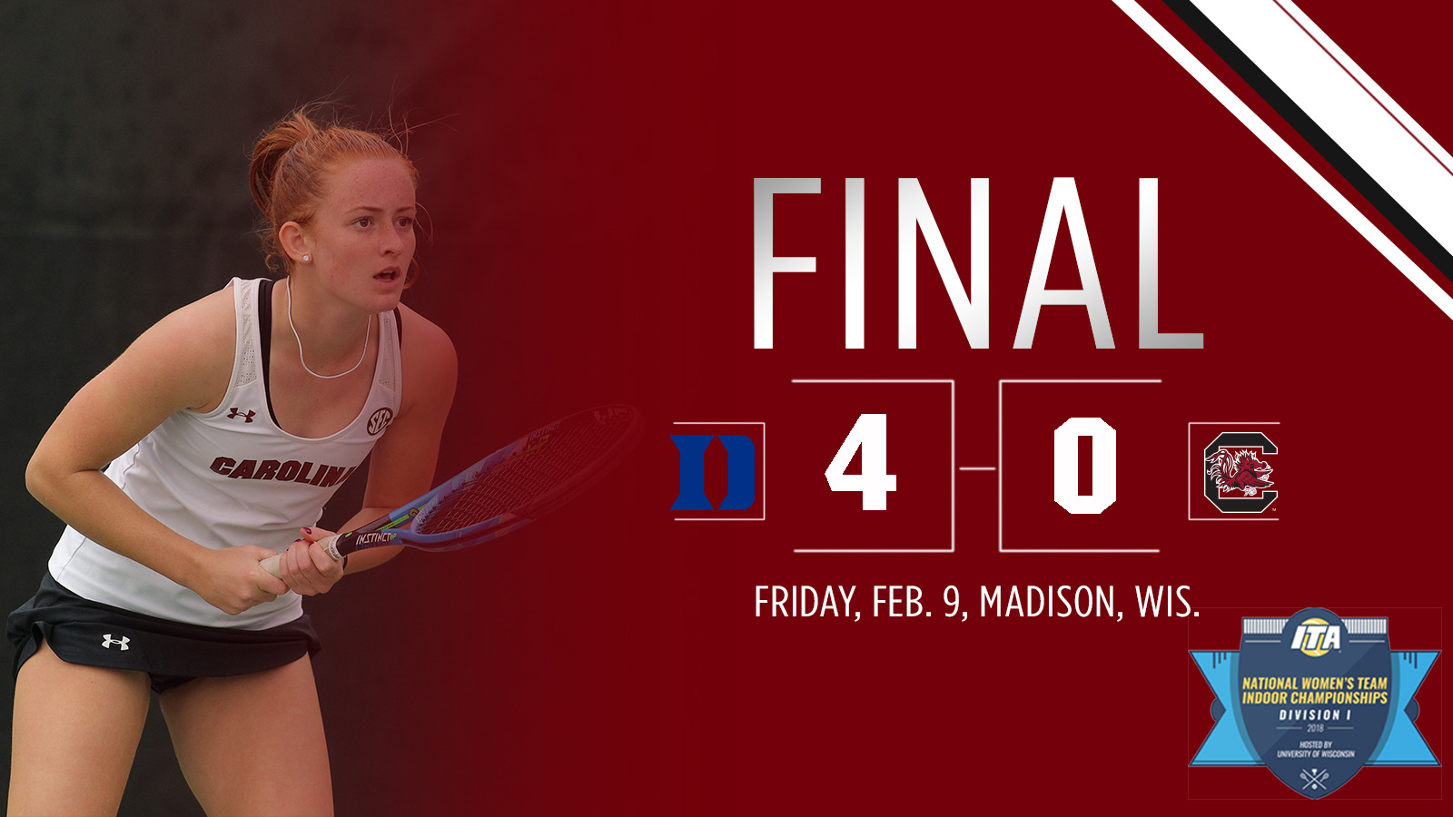 No. 19 South Carolina Blanked By No. 9 Duke In ITA Indoors Opening Match