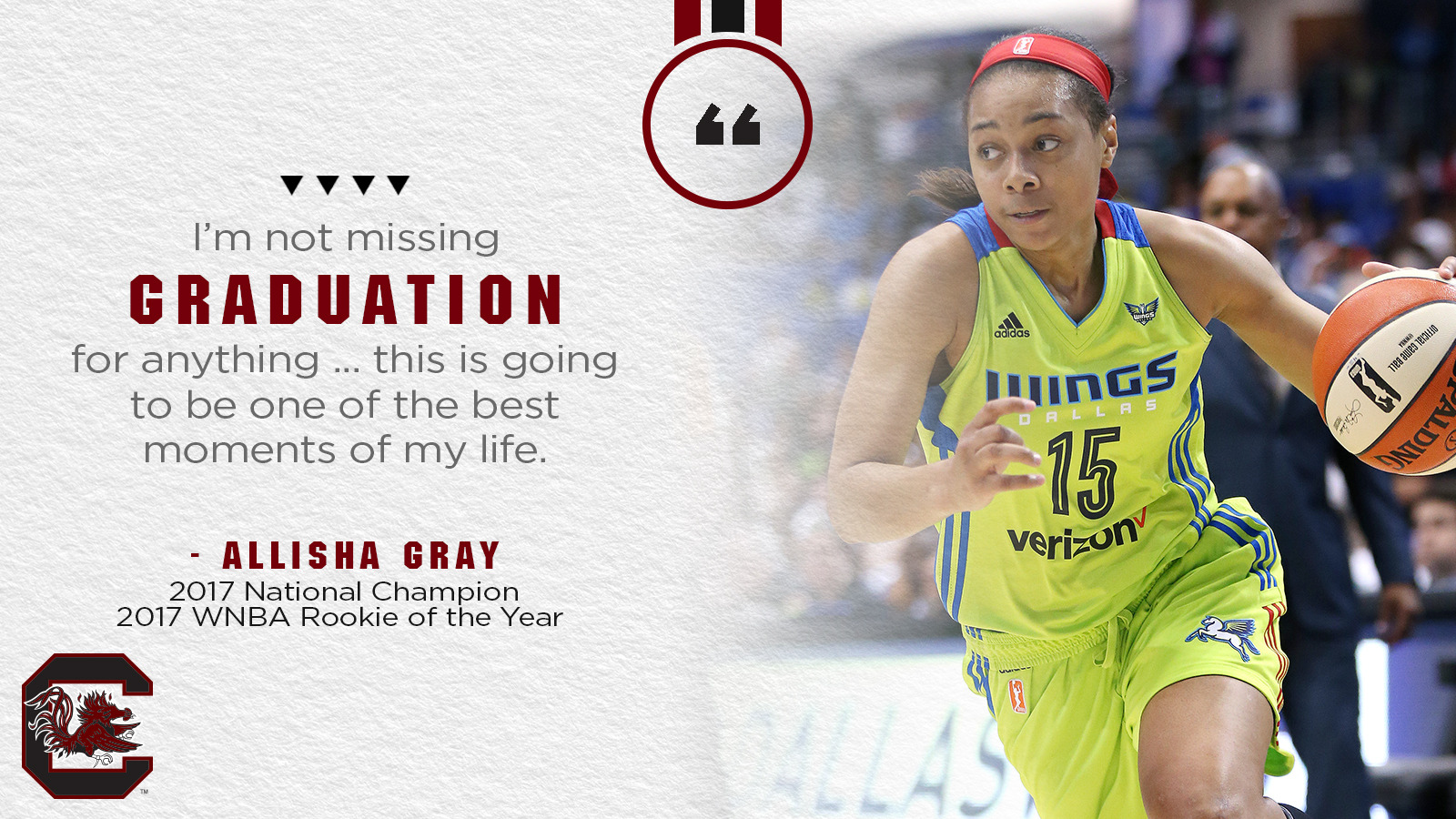 Allisha Gray is Excited to Finish What She Started