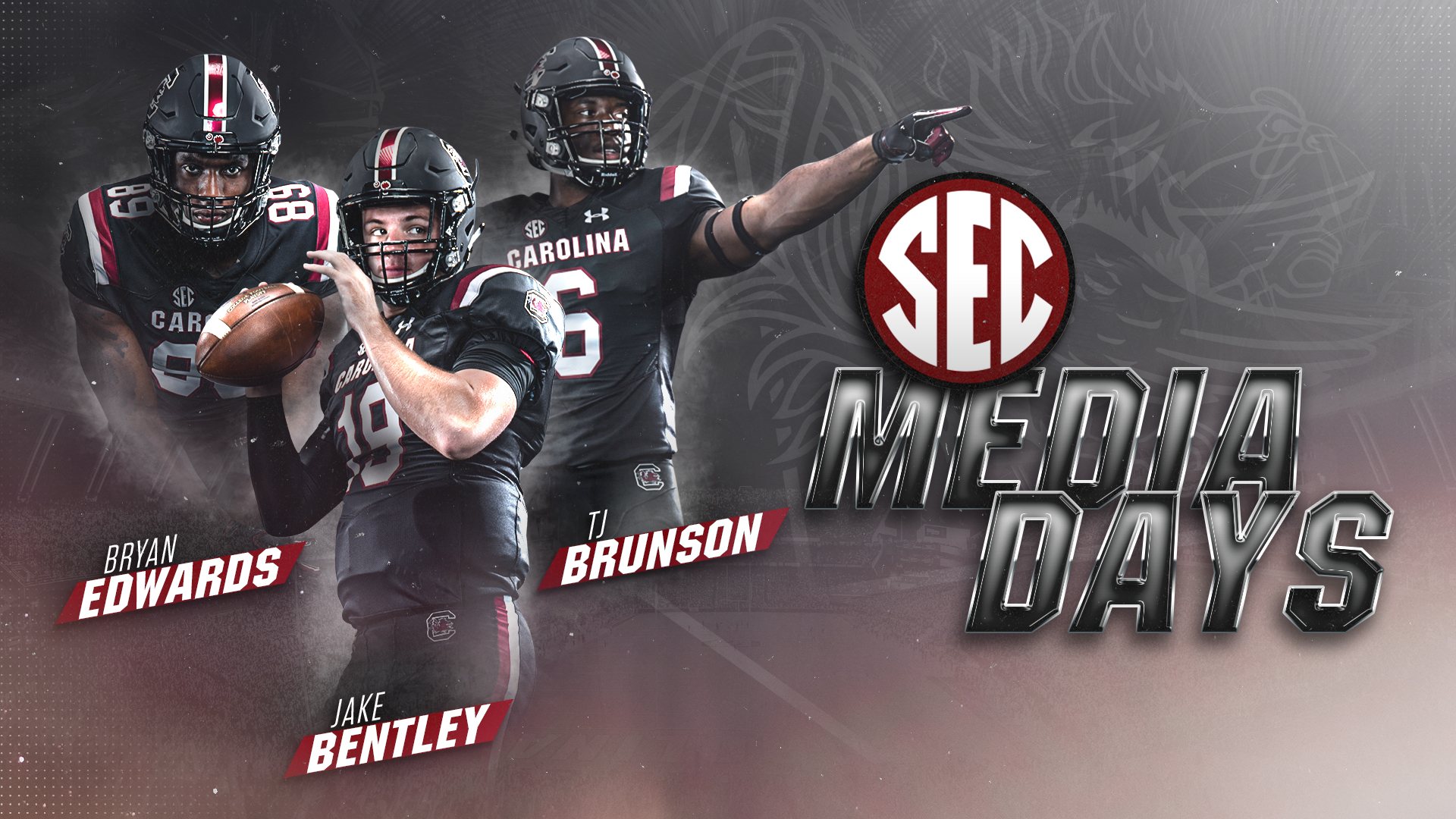 Bentley, Brunson and Edwards to Represent Carolina at SEC Media Days