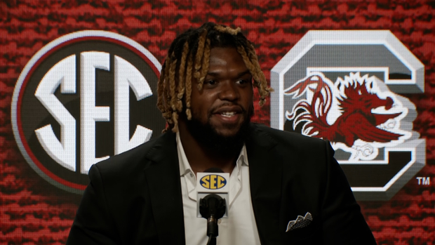 Zacch Pickens at SEC Football Media Day