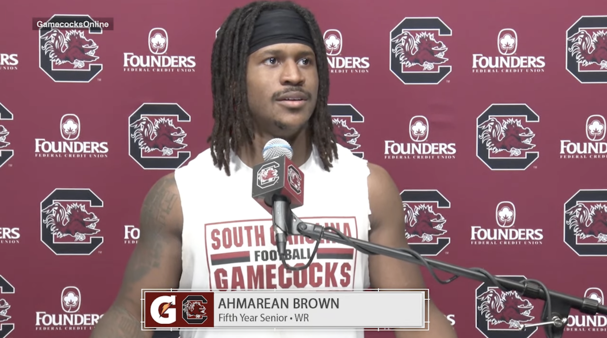 Football: Ahmarean Brown News Conference