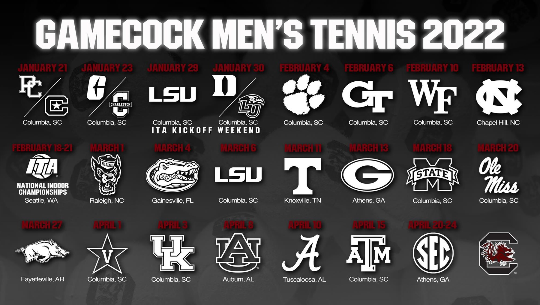 Men’s Tennis Announces 2022 Spring Schedule