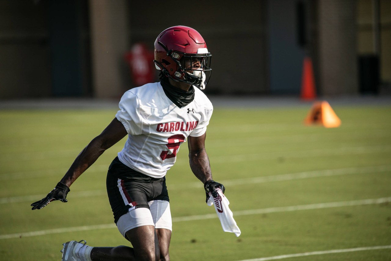 Cam Smith (9) | Wednesday, Aug. 19, 2020 | Ken & Cyndi Long Football Operations Center | Columbia, S.C. | Photos by South Carolina Athletics
