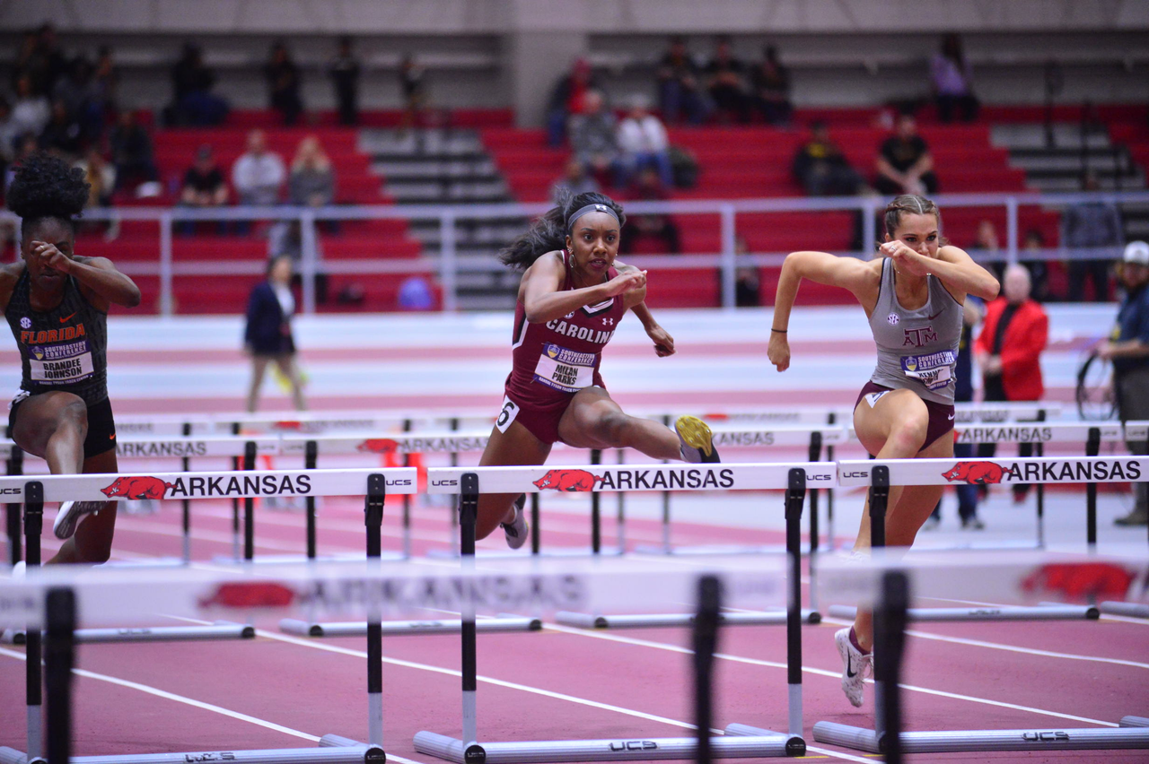 Milan Parks in action at the SEC Championships | Feb. 22-23 | Photo by Gunnar Rathbun