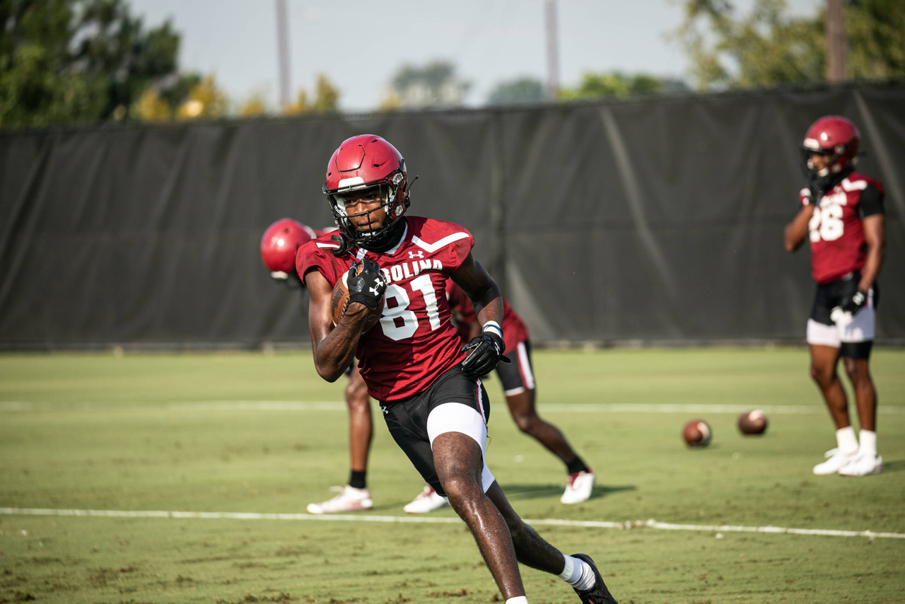 Jalen Brooks (81) Wednesday, Aug. 19, 2020 | Ken & Cyndi Long Football Operations Center | Columbia, S.C. | Photos by South Carolina Athletics