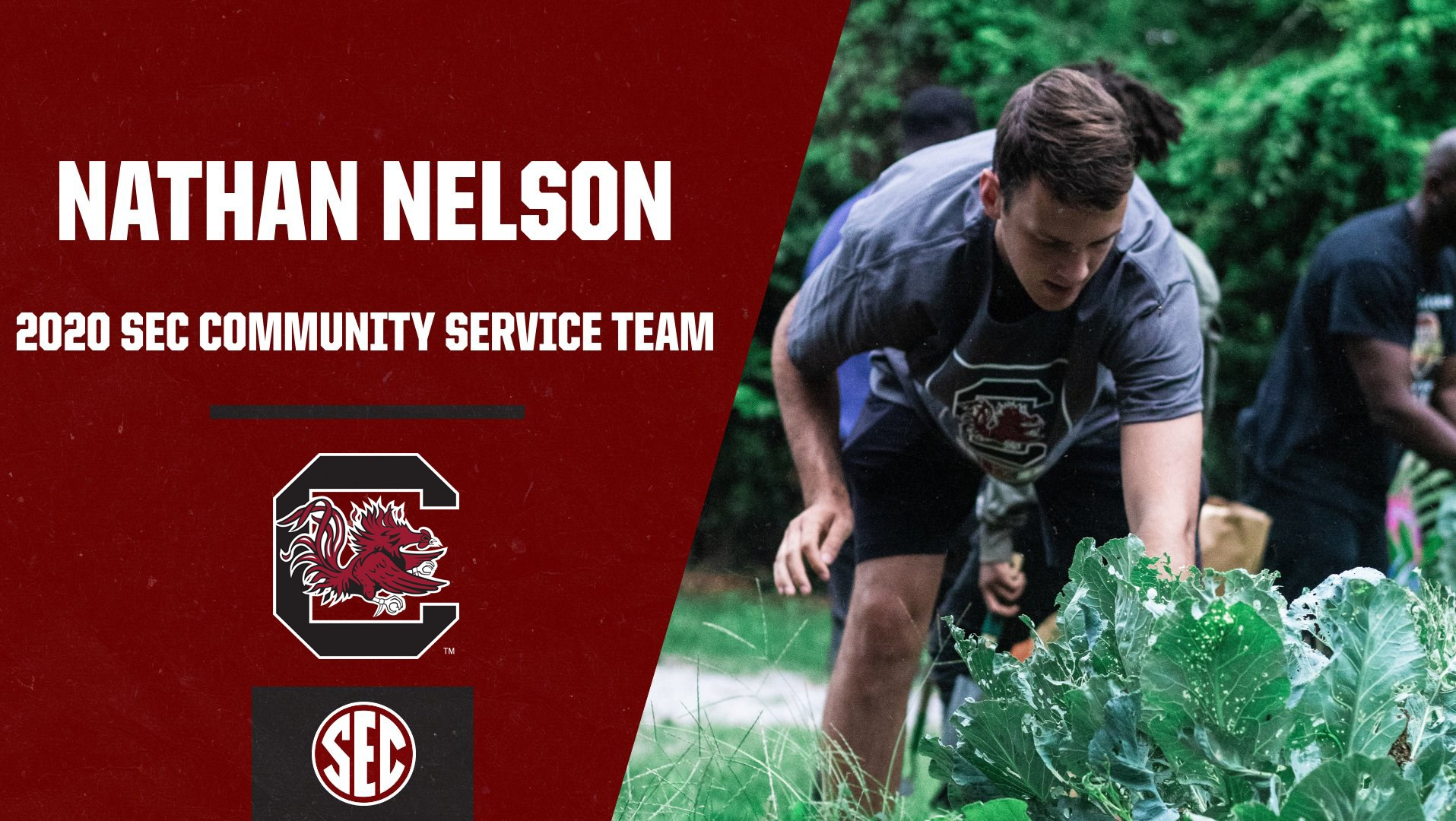 Nathan Nelson Named To SEC Community Service Team