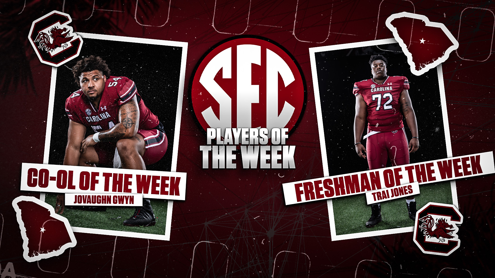 Gwyn and Jones Recognized as SEC Players of the Week