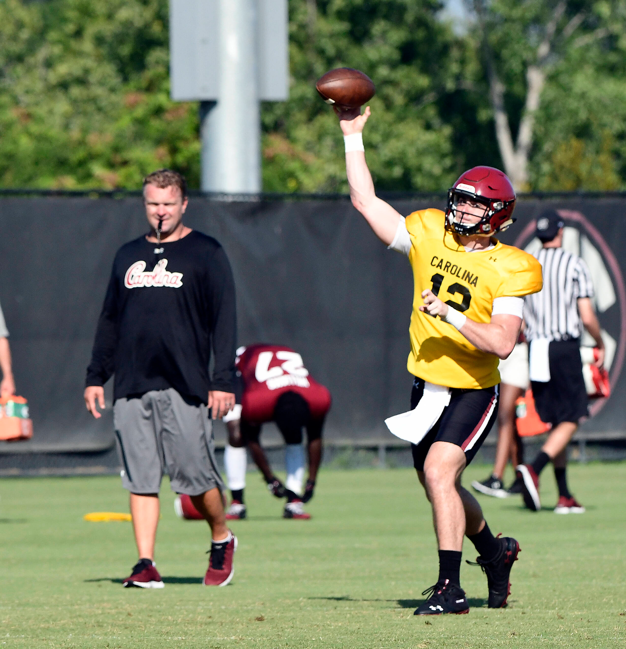 Michael Scarnecchia at practice | Aug. 6, 2018 | Photo by Allen Sharpe