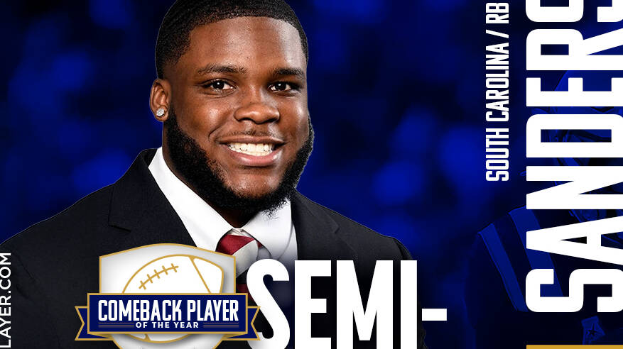 Raheim Sanders Named Semifinalist for College Football Comeback Player of the Year Award