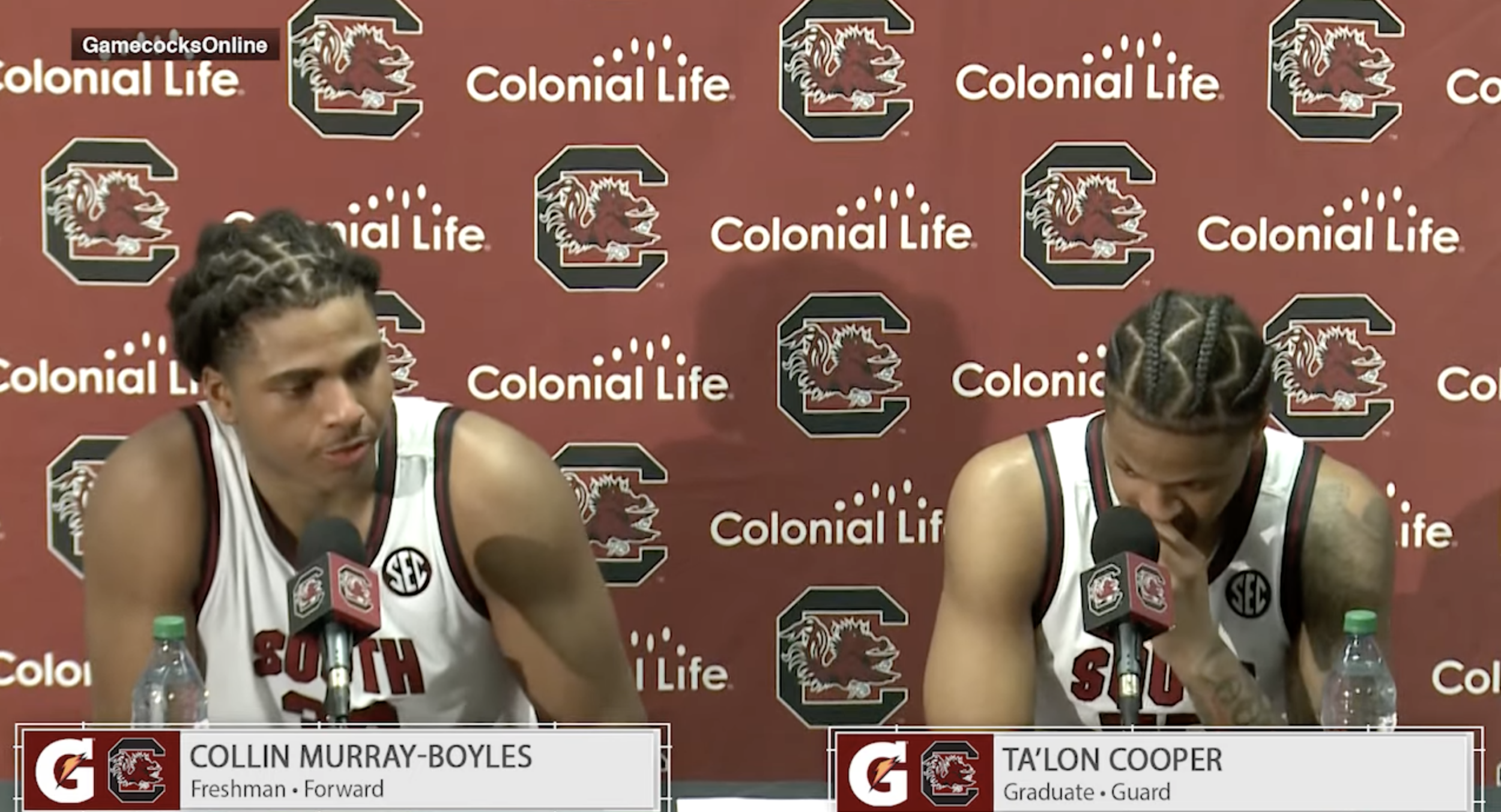 MBB PostGame News Conference: Collin Murray-Boyles and Ta'Lon Cooper - (Tennessee)