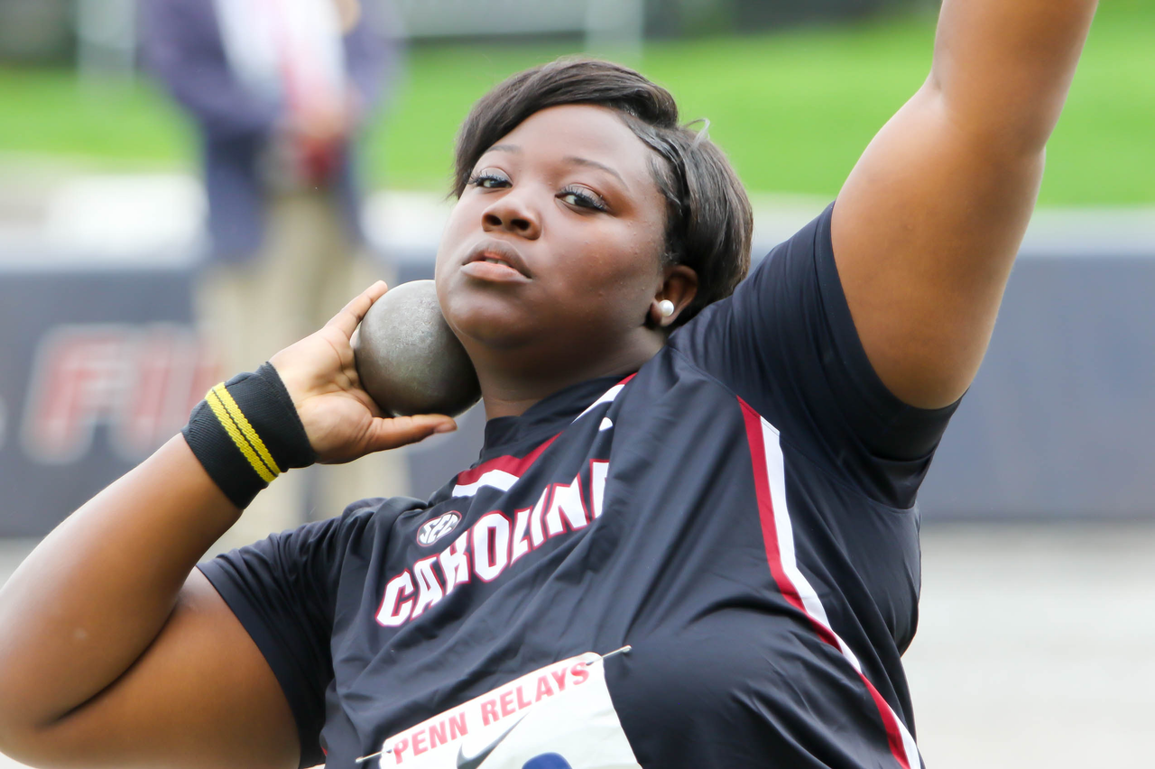 Carisma Holland in action at the 125th Penn Relays | Photo by Charles Revelle | April 25, 2019