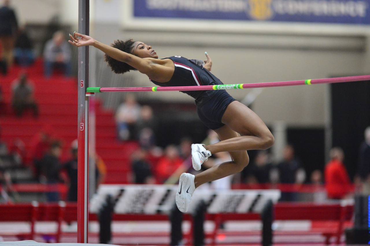 Jordan Fields in action at the SEC Championships | Feb. 22-23 | Photo by Gunnar Rathbun