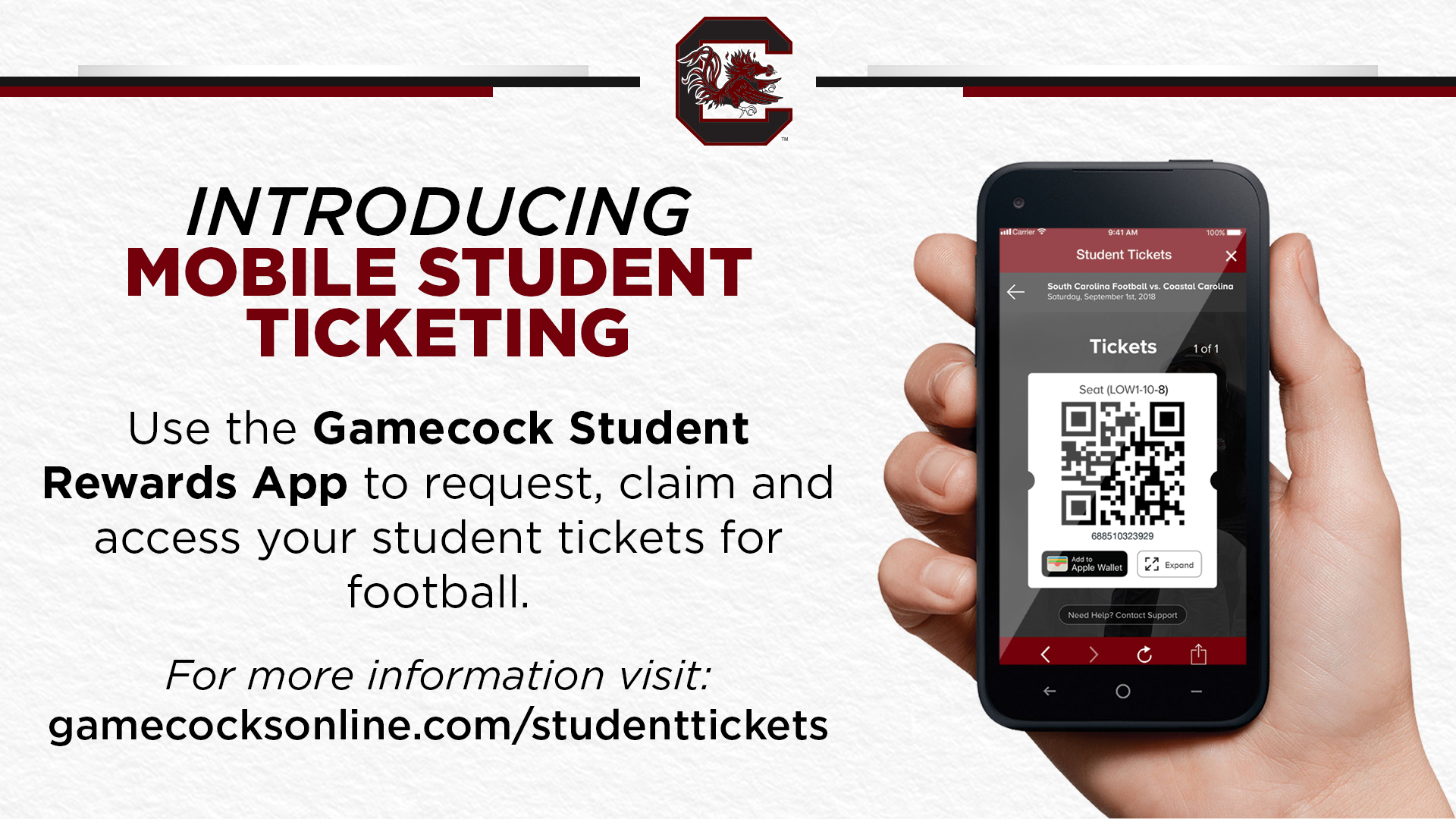 New Era of Gamecock Student Tickets Continues with 2018 Football Season
