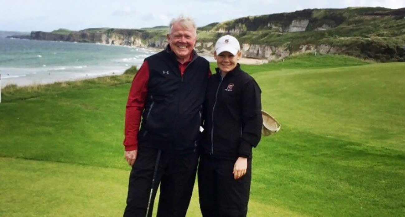 Whitney Simons and father