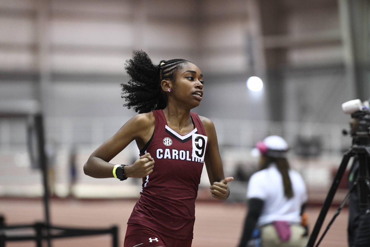 Maryah Nasir in action at the Gamecock Inaugural | Jan. 18, 2019 | Photo by Allen Sharpe