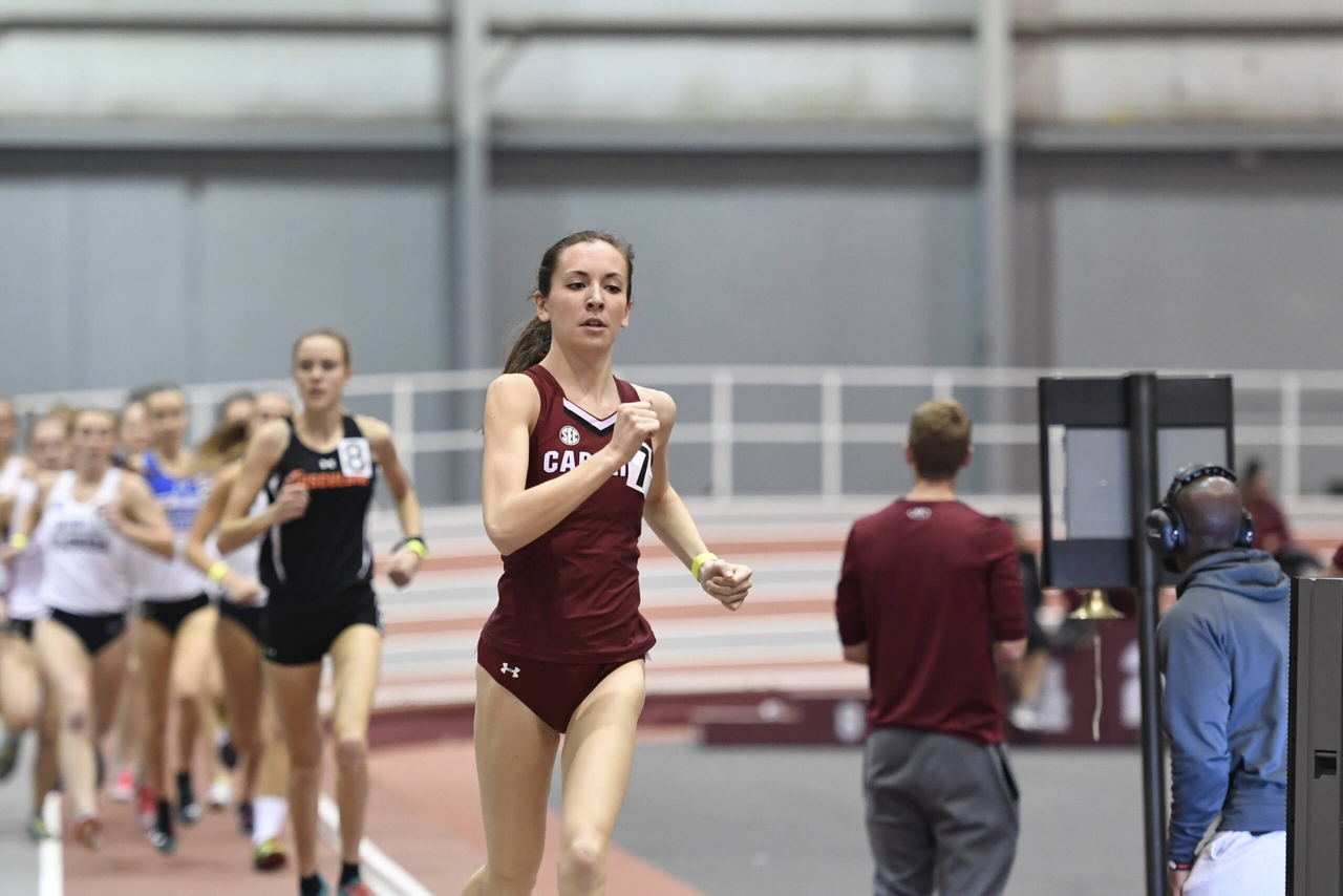 Anna Kathryn Stoddard wins the 3000m at the Gamecock Inaugural | Jan. 18, 2019 | Photo by Allen Sharpe