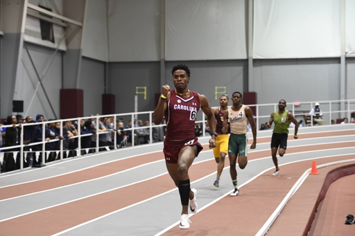 Arinze Chance sets a new school record in the indoor 400m, 46.15, at the Gamecock Inaugural | Jan. 18, 2019 | Photo by Allen Sharpe
