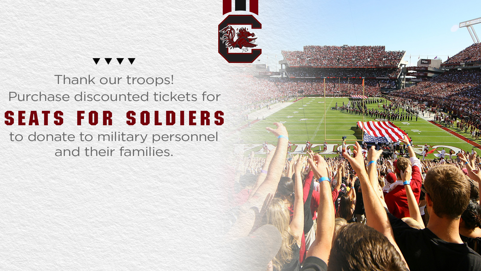 South Carolina Once Again Offering Seats for Soldiers