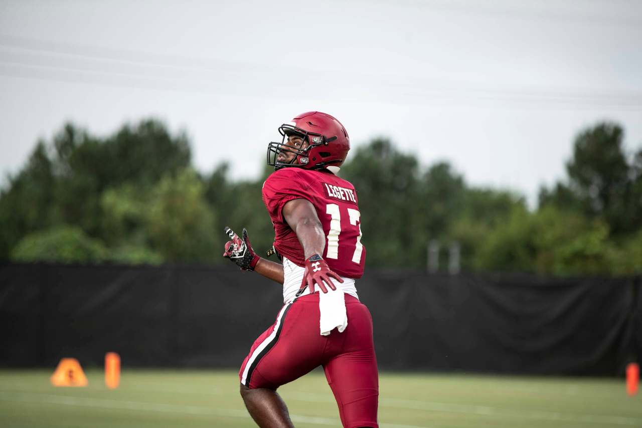 Xavier Legette (17) | Tuesday, Sept. 1, 2020 | Ken & Cyndi Long Football Operations Center | Columbia, S.C. | Photos by South Carolina Athletics