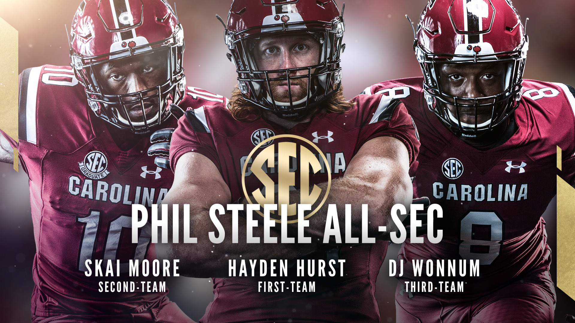 Three Gamecocks Named to Steele's All-SEC Teams